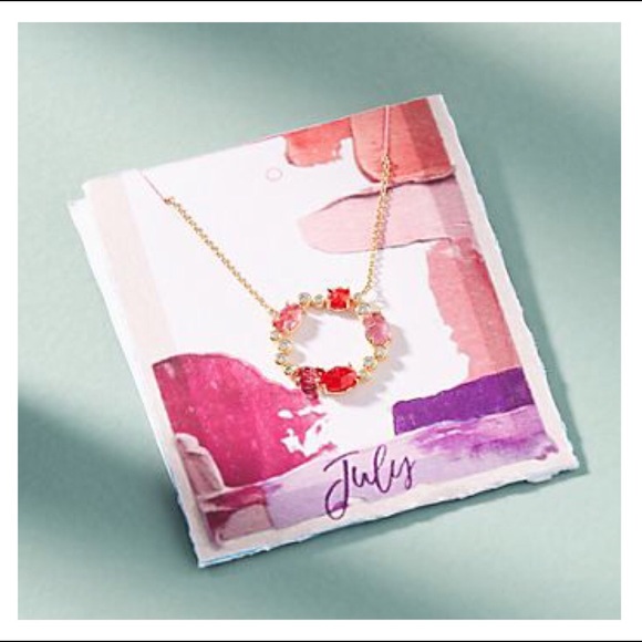 NWT ANTHROPOLOGIE Birthstone Infinity Necklace - Picture 3 of 3